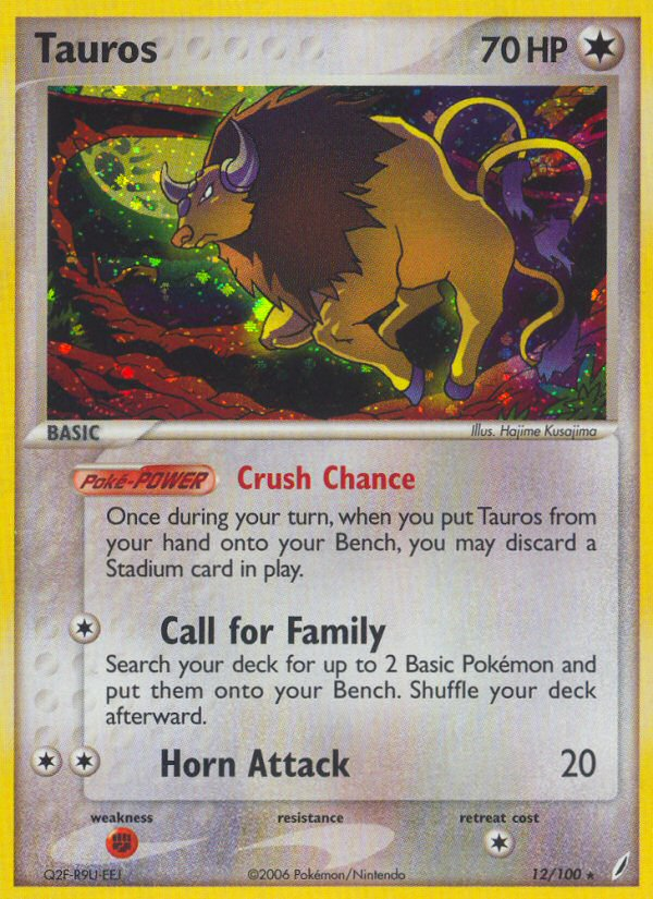 Tauros - Crystal Guardians - #12 - Pokemon TCG card