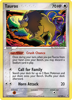 Tauros - Crystal Guardians - #12 - Pokemon TCG card