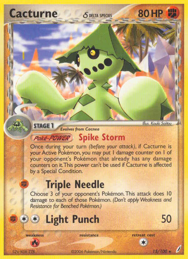 Cacturne δ - Crystal Guardians - #15 - Pokemon TCG card
