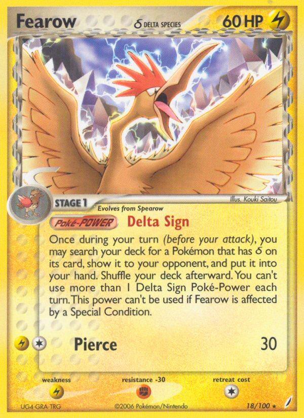 Fearow δ - Crystal Guardians - #18 - Pokemon TCG card