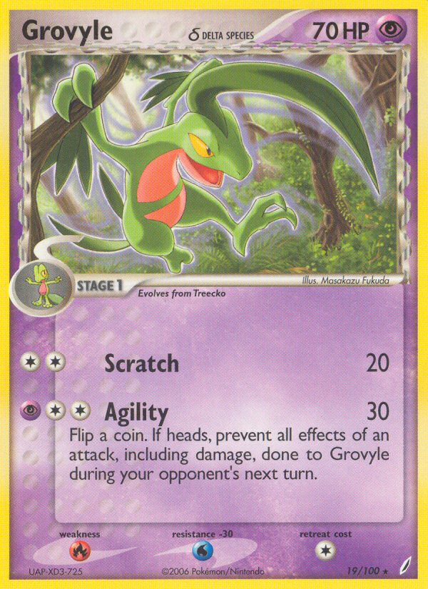 Grovyle δ - Crystal Guardians - #19 - Pokemon TCG card