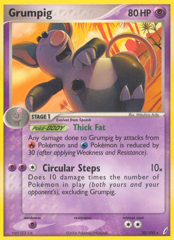 Grumpig - Crystal Guardians - #20 - Pokemon TCG card