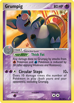 Grumpig #20 Grumpig - Crystal Guardians - #20 - Pokemon TCG card