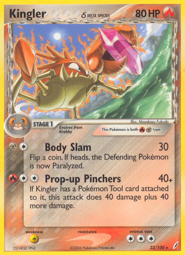 Kingler δ - Crystal Guardians - #22 - Pokemon TCG card