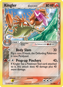 Kingler δ #22 Kingler δ - Crystal Guardians - #22 - Pokemon TCG card