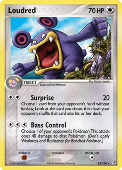 Loudred #23 Loudred - Crystal Guardians - #23 - Pokemon TCG card
