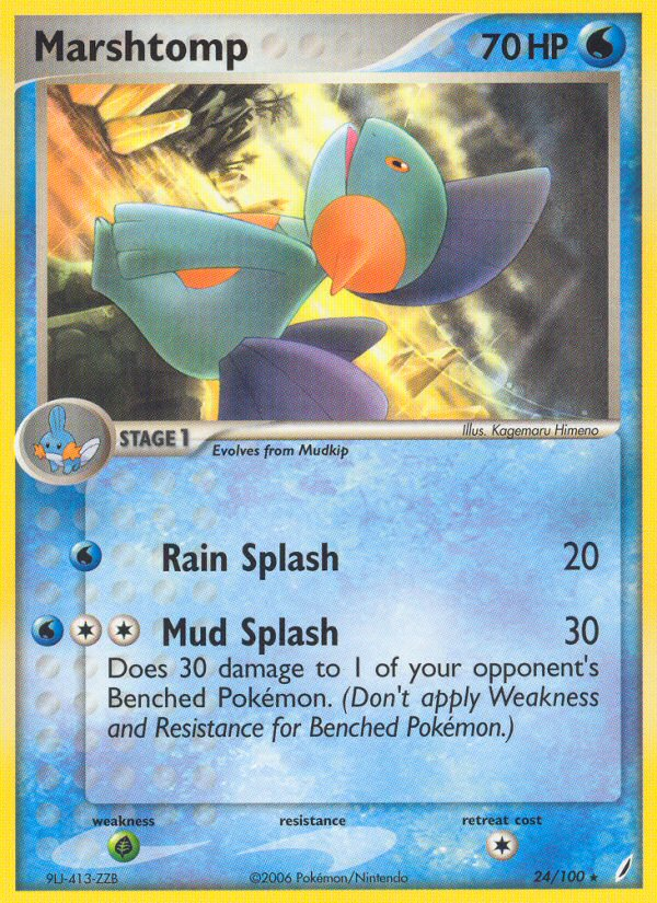 Marshtomp - Crystal Guardians - #24 - Pokemon TCG card