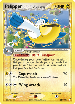 Pelipper δ #26 Pelipper δ - Crystal Guardians - #26 - Pokemon TCG card