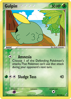 Gulpin #33 Gulpin - Crystal Guardians - #33 - Pokemon TCG card