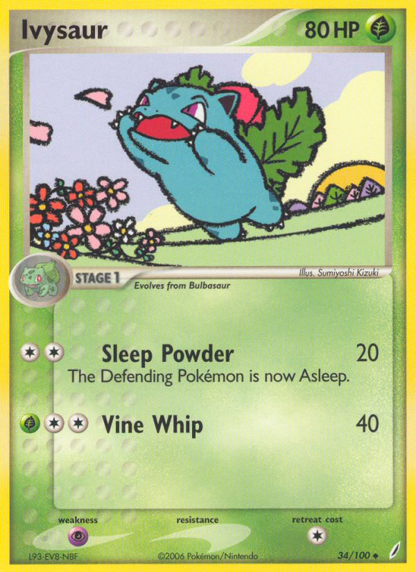 Ivysaur - Crystal Guardians - #34 - Pokemon TCG card
