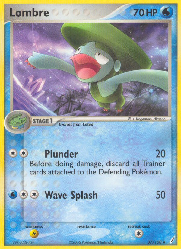 Lombre - Crystal Guardians - #37 - Pokemon TCG card