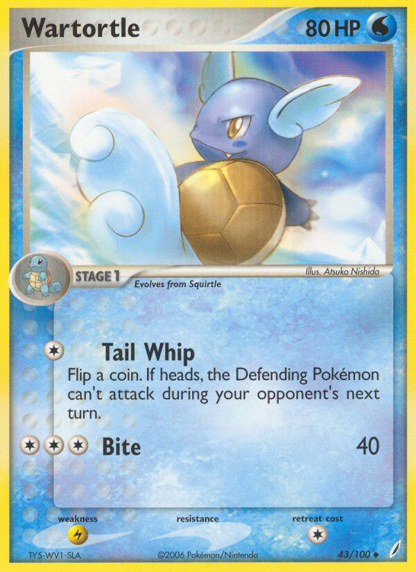Wartortle - Crystal Guardians - #43 - Pokemon TCG card