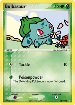 Bulbasaur #45 Bulbasaur - Crystal Guardians - #45 - Pokemon TCG card
