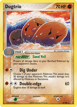Dugtrio #5 Dugtrio - Crystal Guardians - #5 - Pokemon TCG card