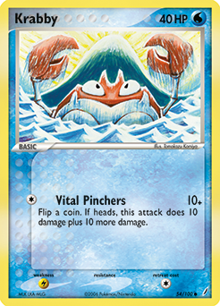 Krabby #54 Krabby - Crystal Guardians - #54 - Pokemon TCG card