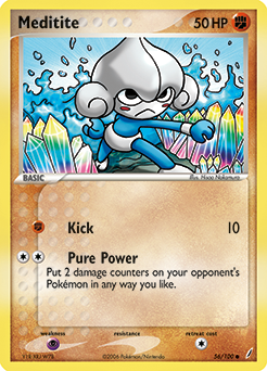 Meditite - Crystal Guardians - #56 - Pokemon TCG card