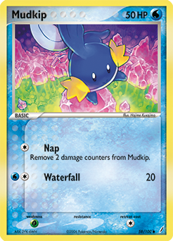 Mudkip - Crystal Guardians - #58 - Pokemon TCG card