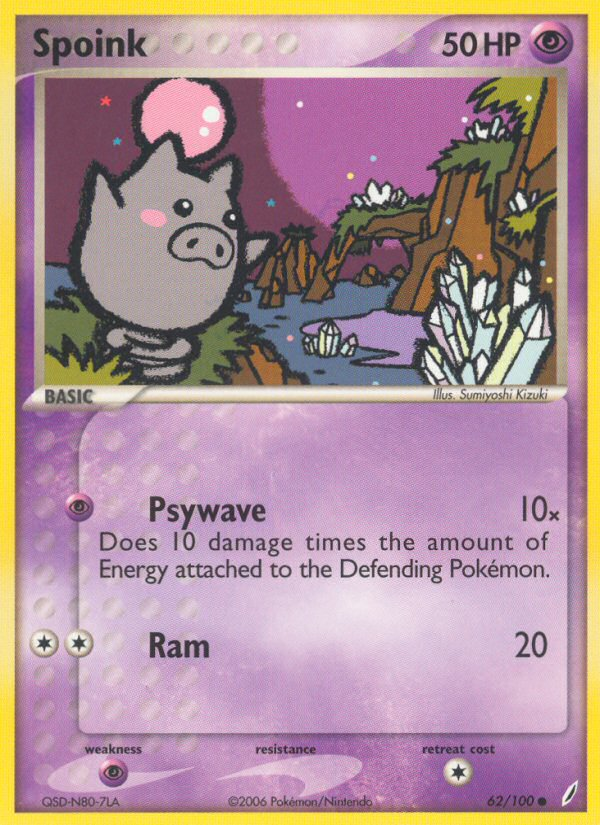 Spoink - Crystal Guardians - #62 - Pokemon TCG card