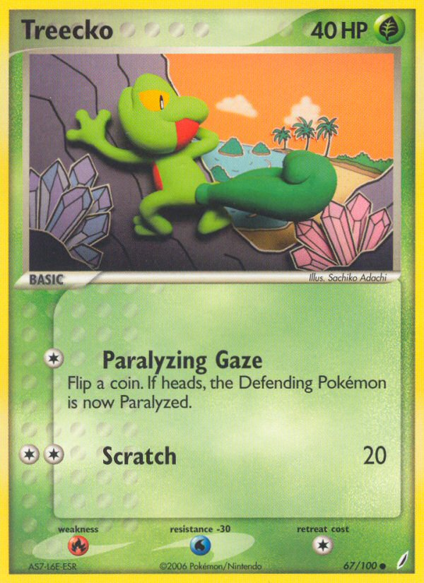 Treecko - Crystal Guardians - #67 - Pokemon TCG card