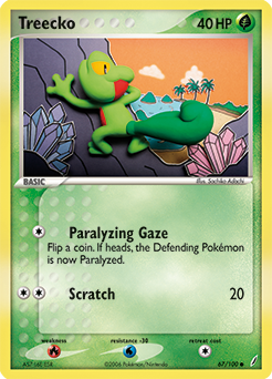 Treecko #67 Treecko - Crystal Guardians - #67 - Pokemon TCG card