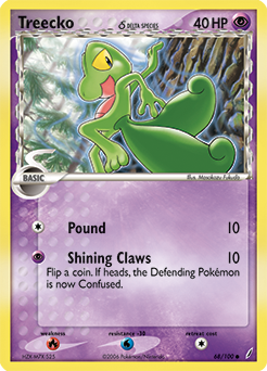Treecko δ #68 Treecko δ - Crystal Guardians - #68 - Pokemon TCG card