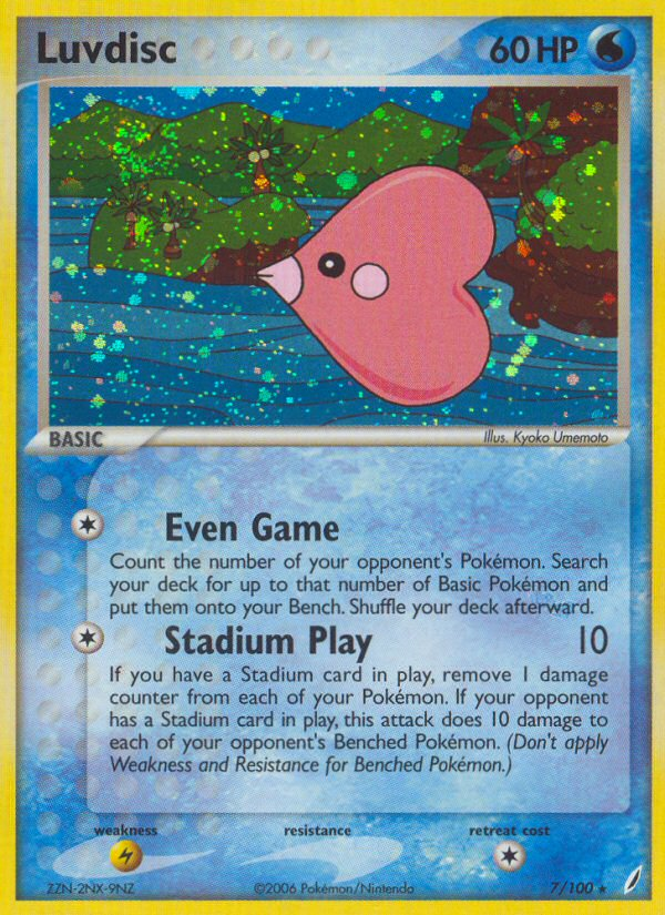 Luvdisc - Crystal Guardians - #7 - Pokemon TCG card