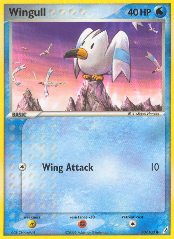 Wingull - Crystal Guardians - #70 - Pokemon TCG card