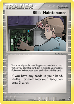 Bill's Maintenance - Crystal Guardians - #71 - Pokemon TCG card
