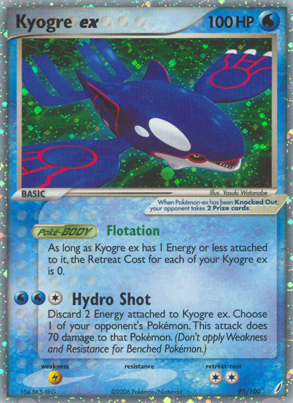 Kyogre ex - Crystal Guardians - #95 - Pokemon TCG card