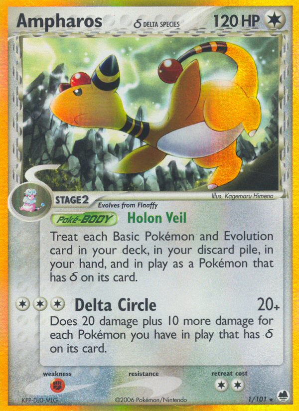 Ampharos δ - Dragon Frontiers - #1 - Pokemon TCG card