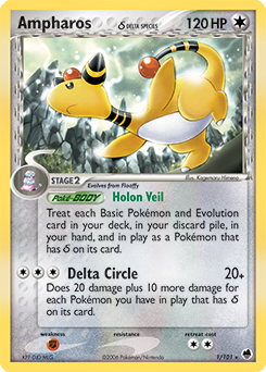 Ampharos δ #1 Ampharos δ - Dragon Frontiers - #1 - Pokemon TCG card