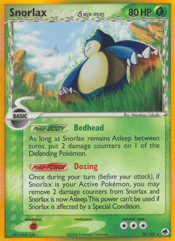 Snorlax δ - Dragon Frontiers - #10 - Pokemon TCG card