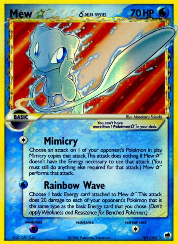 Mew ★ δ - Dragon Frontiers - #101 - Pokemon TCG card