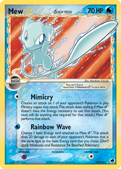 Mew ★ δ - Dragon Frontiers - #101 - Pokemon TCG card