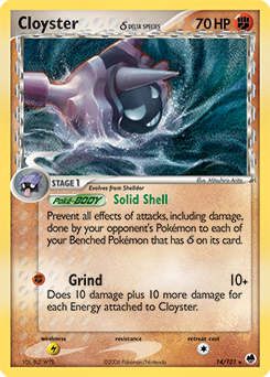 Cloyster δ - Dragon Frontiers - #14 - Pokemon TCG card