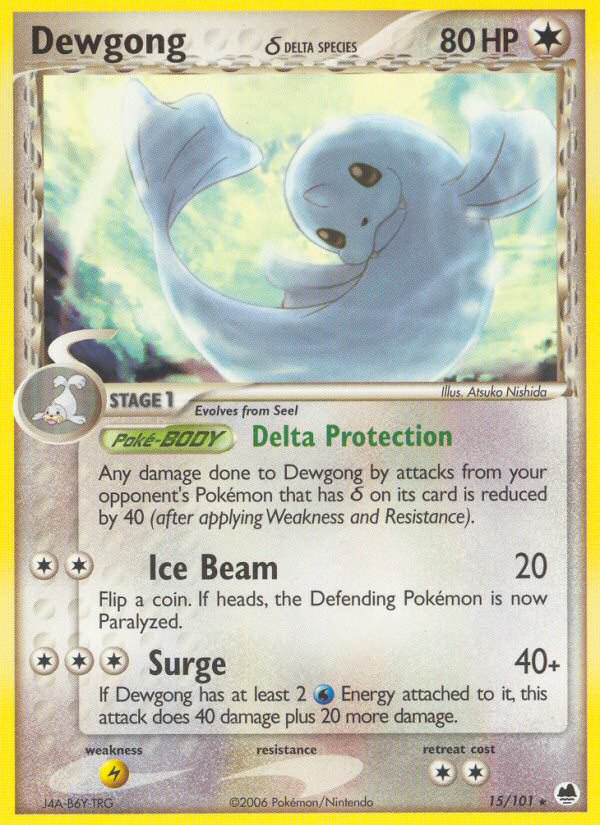 Dewgong δ - Dragon Frontiers - #15 - Pokemon TCG card