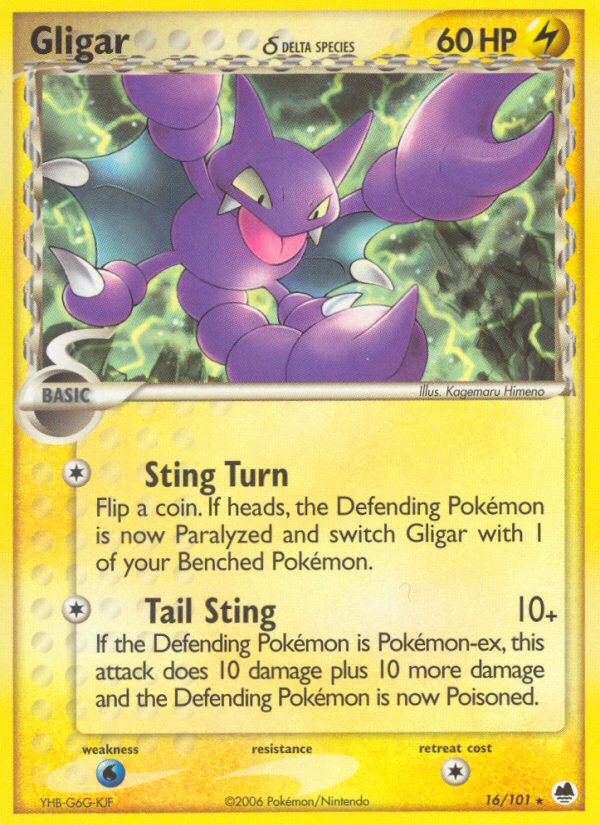 Gligar δ - Dragon Frontiers - #16 - Pokemon TCG card
