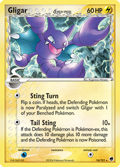 Gligar δ - Dragon Frontiers - #16 - Pokemon TCG card