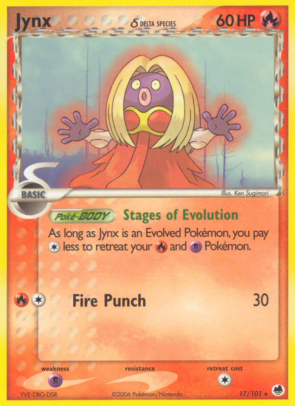 Jynx δ - Dragon Frontiers - #17 - Pokemon TCG card