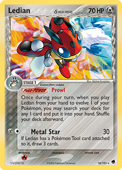 Ledian δ #18 Ledian δ - Dragon Frontiers - #18 - Pokemon TCG card