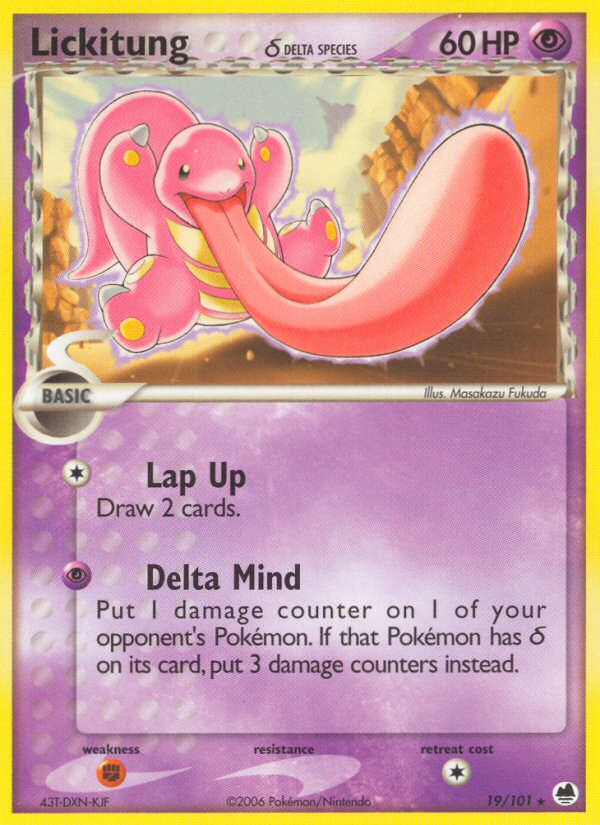Lickitung δ - Dragon Frontiers - #19 - Pokemon TCG card