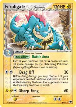 Feraligatr δ #2 Feraligatr δ - Dragon Frontiers - #2 - Pokemon TCG card