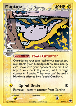 Mantine δ - Dragon Frontiers - #20 - Pokemon TCG card