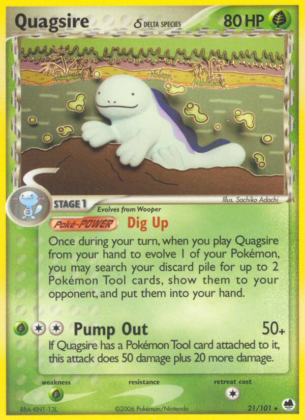Quagsire δ - Dragon Frontiers - #21 - Pokemon TCG card