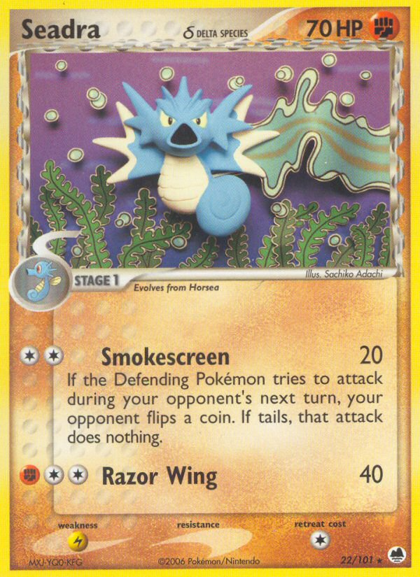 Seadra δ - Dragon Frontiers - #22 - Pokemon TCG card