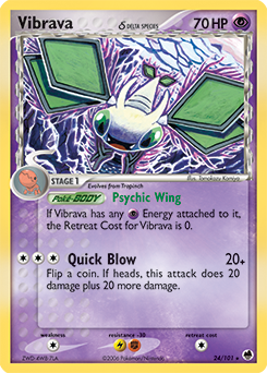 Vibrava δ #24 Vibrava δ - Dragon Frontiers - #24 - Pokemon TCG card