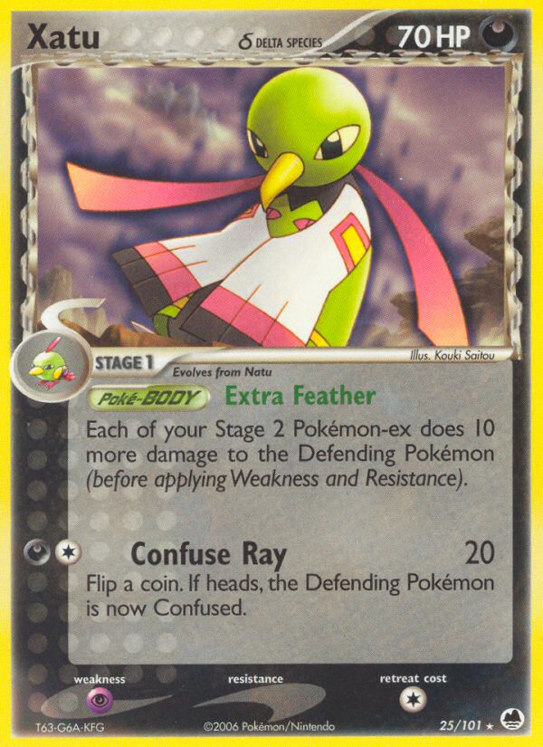 Xatu δ - Dragon Frontiers - #25 - Pokemon TCG card