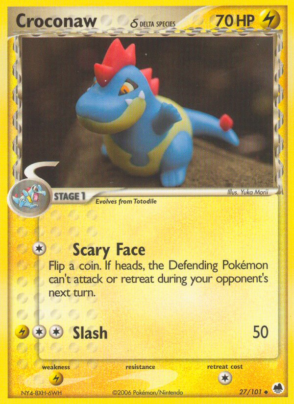 Croconaw δ - Dragon Frontiers - #27 - Pokemon TCG card