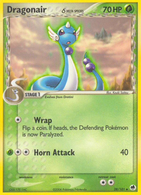Dragonair δ - Dragon Frontiers - #28 - Pokemon TCG card
