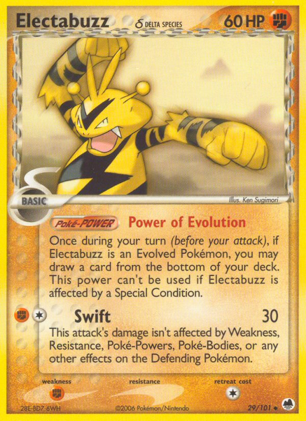 Electabuzz δ - Dragon Frontiers - #29 - Pokemon TCG card
